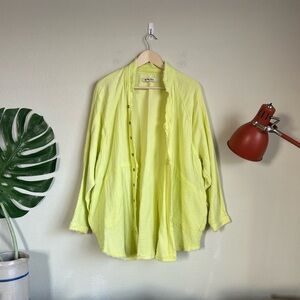 Free People We the Free Textured Gauze Button Down